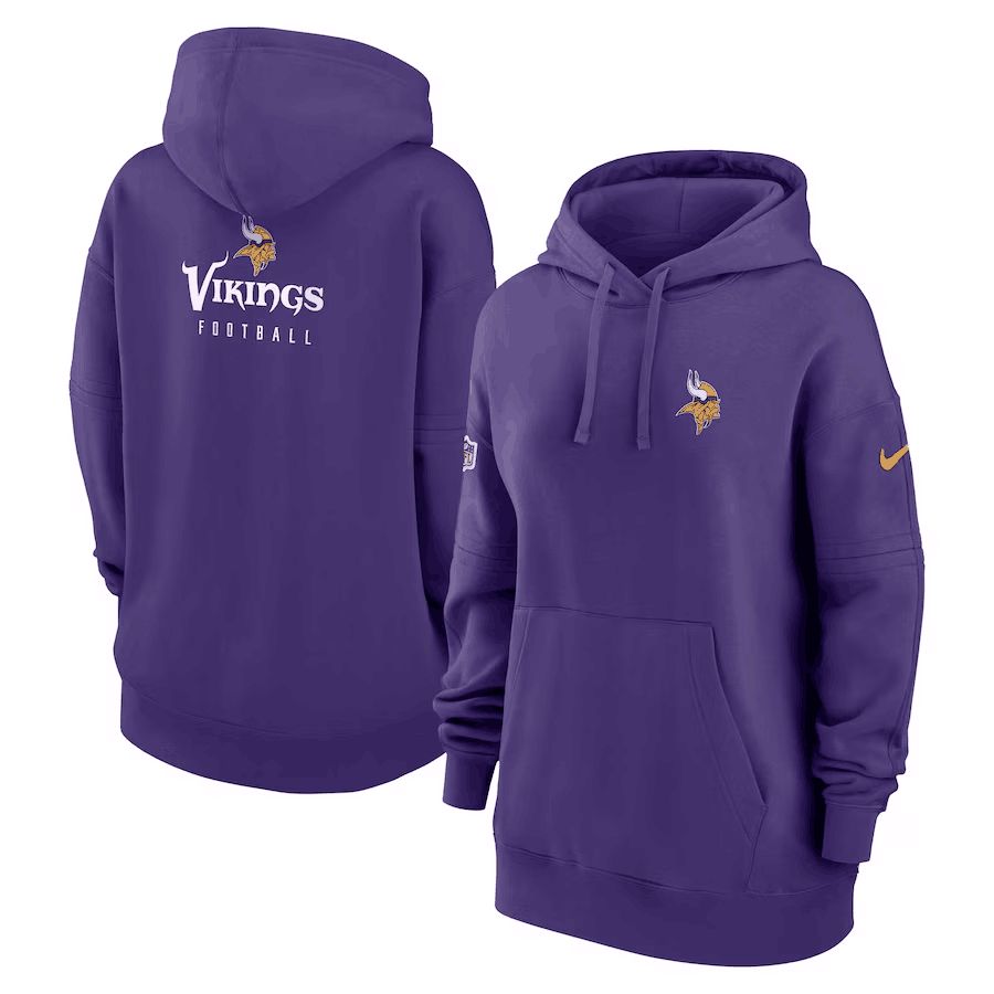 Women 2023 NFL Minnesota Vikings purple Sweatshirt style 1